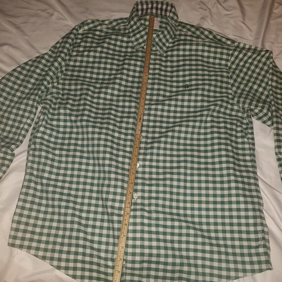 BROOKS BROTHERS‎ Size XL Contrast Gingham Check Button Down Front Shirt green - Picture 3 of 11